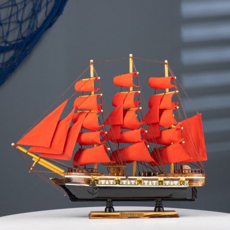 Ship "Scarlet Sails", brown hull, 43*8*37cm