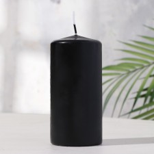 Candle - cylinder, 6x12.5 cm, 35 hours, 275 g, black