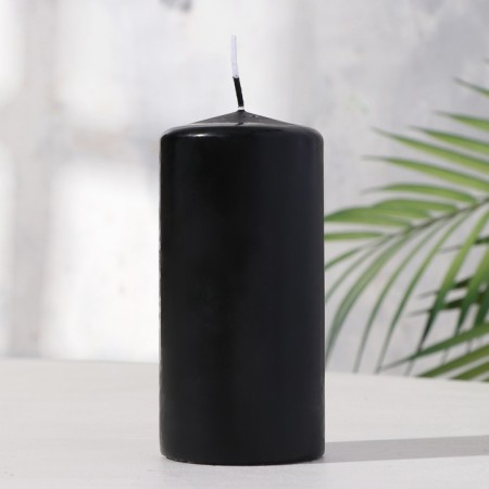 Candle - cylinder, 6x12.5 cm, 35 hours, 275 g, black