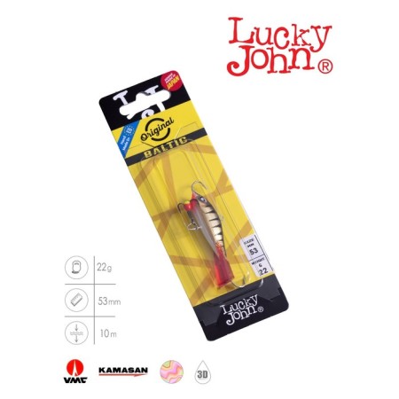 Balancir Lucky John Baltic 5 + tee, 5 cm, color 11hrt blister-5