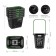 Plastic-plastic basket 80l, C1 plastic handle, black color, green handle