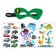 Set of children's tattoos + Mask Superhero "Cute Dinosaurus"