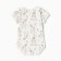 Body baby with short sleeve, white color/bunnies, height 80