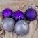 Set of balls plastic D-14 cm, 5 pcs "Barbara" silver-violet