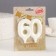Candle in the cake jubilee "line", number "60", pearl, 6.5 cm