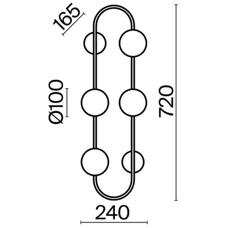 Bra Freya Fr5233WL-04BS1 Inversion, 240x165x720 mm, G9, 4x25W, brass color-16