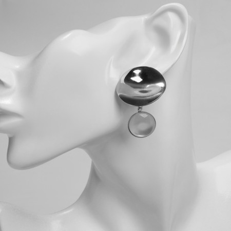 Earrings Assorted "Antiquity" circle, color silver-2