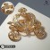 Brooch "Carriage", Rainbow color in gold