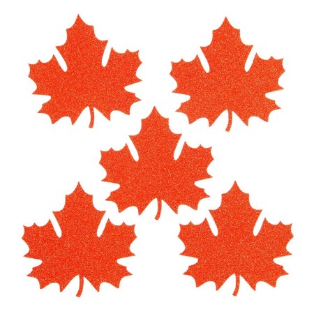 Set of leaves "maple" brilliant large, 5 pcs., Mix color
