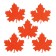 Set of leaves "maple" brilliant large, 5 pcs., Mix color