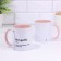 Name mug, sublimation "NARINA", pink bottom