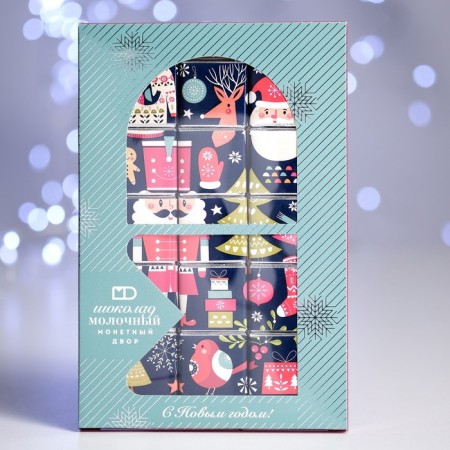 New Year. Milk chocolate, New Year's set, 75 g