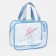 Cosmetic bag with lightning, blue color