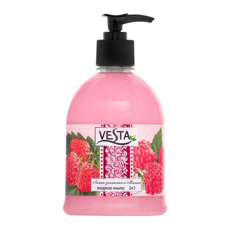 Liquid soap Vesta 2 in 1 "Forest Strawberry and Raspberry", 500 ml