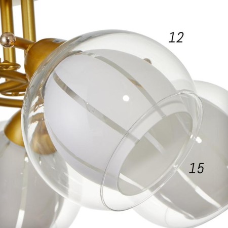 Economy Steel 44913/5 5x40W E27, matte gold, 54x54x30 cm-3