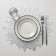 Serving napkin on the Venice table, d = 38 cm, silver color