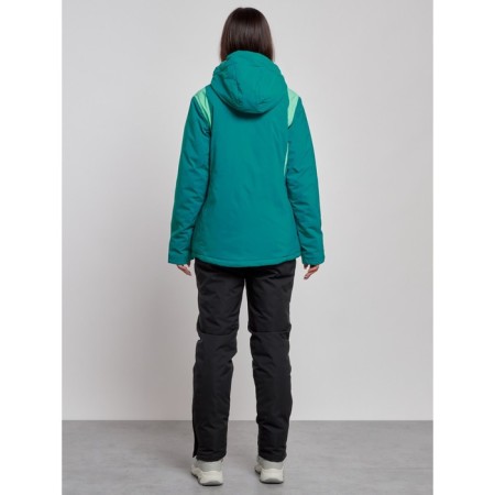 Ski costume female winter, size 42, dark green color-3