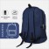 Male backpack on a zipper, 3 outer pockets, blue color