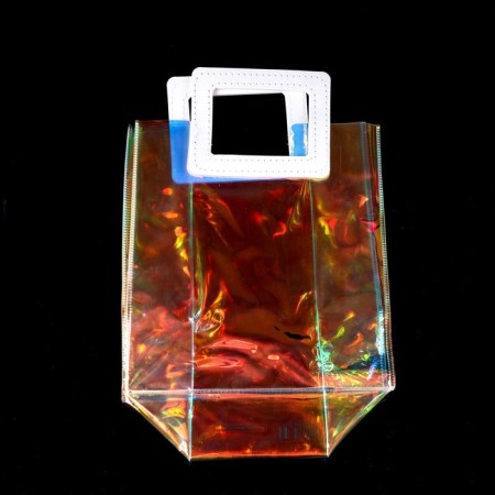 PVC gift package, iridist, white 20 x 18 x 10 cm-3