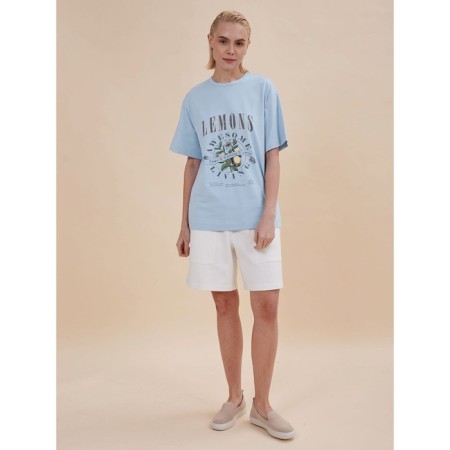 Female T -shirt, size XS, blue color-5