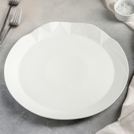Porcelain dining porcelain magistro "abundance", d = 30 cm, white color-1