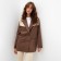 Women's jacket with Minaku scrap: Casual Collection Brown color, pr 50