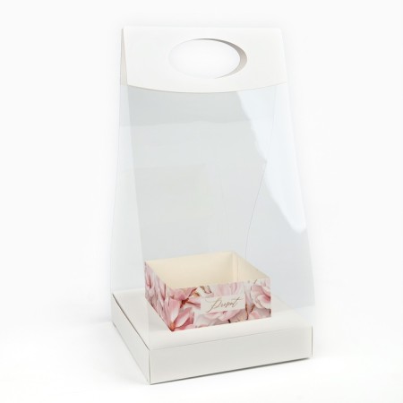 Box Gift folding carrion for colors, packaging, "tenderness", 20 x 20 x 4 cm-2