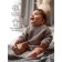 Knitted Children's Pure Love Buddy, height 74 cm, brown color