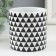 Bank for candles ceramics "Black Triangles" 200 ml 7.3x7.3x7.3 cm