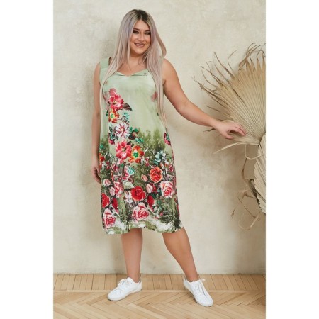 Sarafan female, size 56, light green color