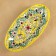 Hollow -handwriter Rishtan ceramics 24cm yellow