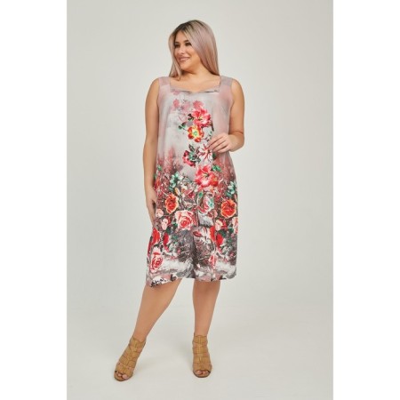 Sarafan female, size 58, gray color-2