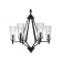 Suspended chandelier Ambrella TR3237/6 BK, E14, 6x40W D610x585 mm, black