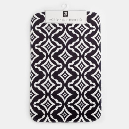 Bathroom mat Ethel "Pattern", 80x50 cm, velor-2