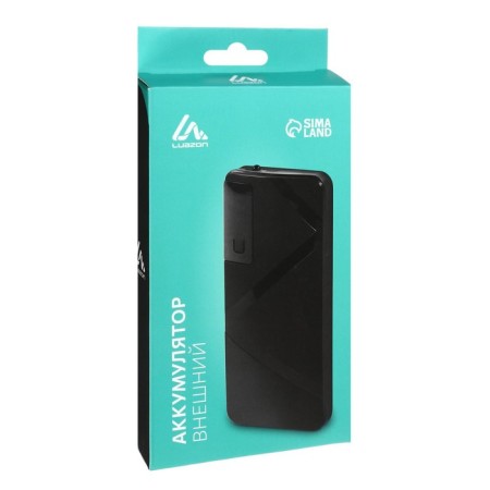 Luazon external battery PB-05, 6000 mAh, 3xUSB, 2 A, display, flashlight, white-5