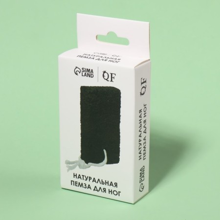 Natural pedicure pumice, with a suspension, 10 × 6 cm, in a box, brown color-3