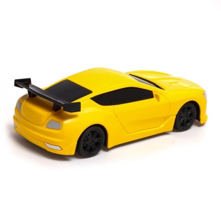 The radio -controlled "coupe" car works on batteries, yellow color-2
