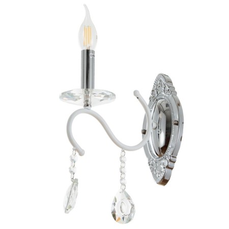 Sconces A3809/1W WT+CR white/chrome/Crystal 1x40W E14 24x10x32.5cm