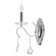 Sconces A3809/1W WT+CR white/chrome/Crystal 1x40W E14 24x10x32.5cm