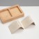 Earrings stand, wood, 2 pairs, 10.5 × 6.8 cm, beige color