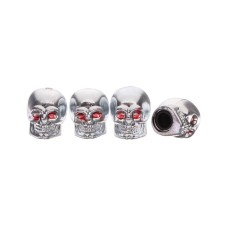 Cap on the Torso valve, skull, chrome, set 4 pcs