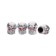 Cap on the Torso valve, skull, chrome, set 4 pcs