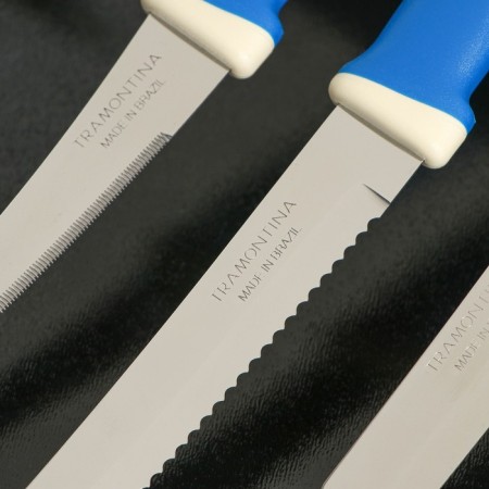 Set of kitchen knives Tramontina Felice, 3 pcs, blue color-2