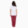 Home female kit “Good Morning” (T -shirt/Pants), white/red color, size 46