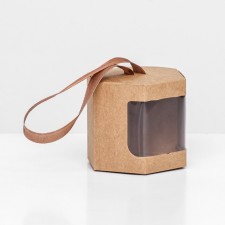 Hybag box, with a window, craft, 7 x 7 x 7 cm