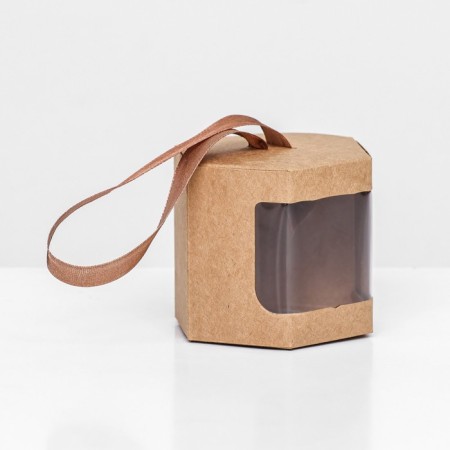 Hybag box, with a window, craft, 7 x 7 x 7 cm