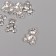 Decor for creativity Metal "Bear" silver set 6 pcs 1.4x2 cm