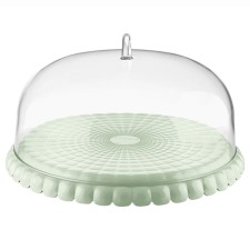 Cake stand with the Guzzini Tiffany lid, D = 30 cm, green color