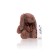 Soft toy Gulliver Bunny "Mokko" with a bow, coffee color, 25 cm