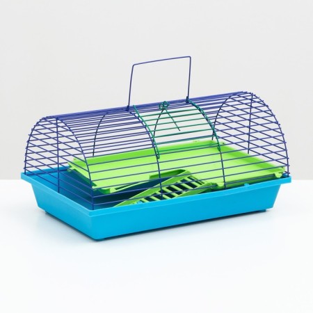 A semicircular rodent cell with a plastic shelf and ladder, 36 x 24 x 22 cm Mix of flowers